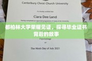 都柏林荣耀瞬间，毕业证书背后的传奇之旅