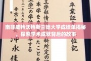 解码威特沃特斯兰德大学成绩单，揭开学术辉煌背后的传奇故事