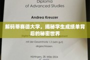 揭开蒂赛德大学成绩单的神秘面纱