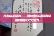 解锁国际视野，奥尔胡斯商学院文凭背后的全球吸引力