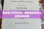 揭秘西悉尼大学学位证背后的学历认证传奇