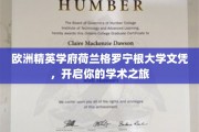荷兰格罗宁根大学精英学位，助你扬帆起航，成就非凡学术生涯