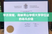 学位荣耀之路，青山学院学位证的非凡魅力与价值解析