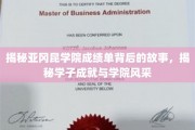 解码亚冈昆学院，成绩单里的学子传奇与学院荣耀