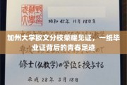 青春足迹闪耀加州，欧文分校毕业证背后的荣耀篇章